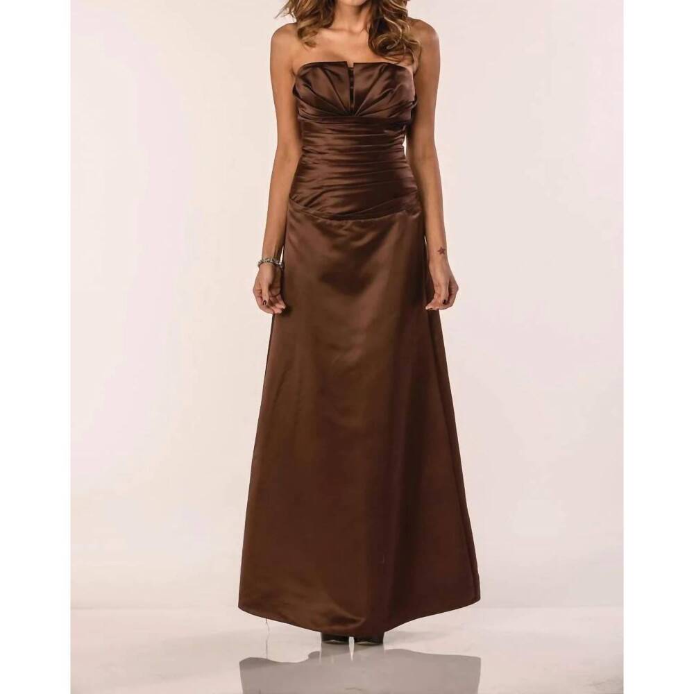 NEW LAST DRESS timeless grace gown in truffle
